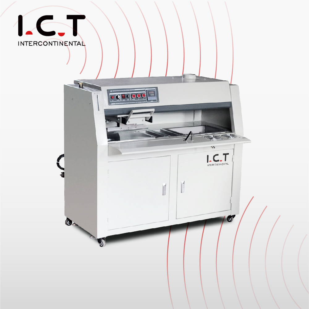 ICT |저가 파 납땜 기계 PCB 탁상용 유출 스프레이어 복각 납땜 기계